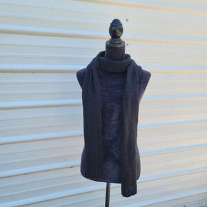 SPRIT Knit Scarf Black Warm Soft Unisex Mens Womens Acrylic 82"x12" Soft